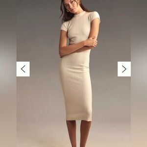 White Knit Midi Dress